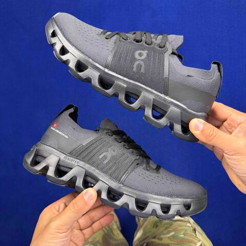 On Cloudswift 4 Triple Black Dark Grey Running Shoe Running Sneakers (BS-86745)