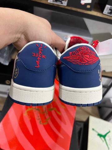 Jordan Air Jordan 1 Low Travis Scott CNY 2026 White Navy Red Gold Sneaker (BS-87214)