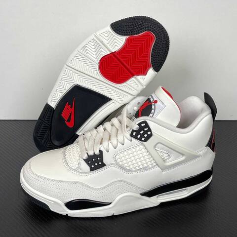 Jordan Air Jordan 4 Flight Club IM4002-100 Sail White Black Red Basketball Shoe (BS-87261)
