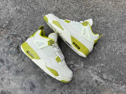 Jordan Air Jordan 4 J Balvin IW2872-700 Sail Bright Yellow Black Basketball Shoe (BS-87276)