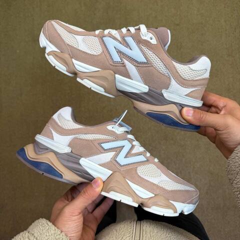 New Balance 9060 U9060ETN Brown White Navy Beige EU 43 Sneaker - Men's (BS-87123)