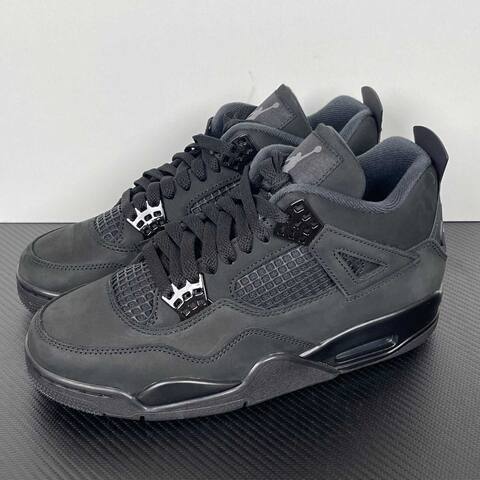 Jordan Air Jordan 4 Black Cat FV5029-010 Black Dark Grey Basketball Shoe (BS-87271)
