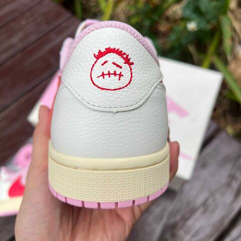 Jordan Air Jordan 1 Low OG SP IQ7604 101 Sail Tropical Pink Shy Pink EU 41 Sneaker - Men's (BS-87177)