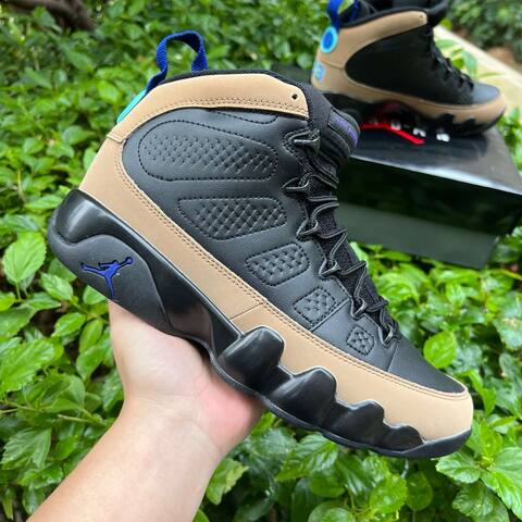 Jordan Air Jordan 9 Retro CT8019 034 Black Light Olive Brown US 9 5 UK 8 5 BR 41 EUR 43 27 5cm Basketball Shoe - Men's (BS-86741)