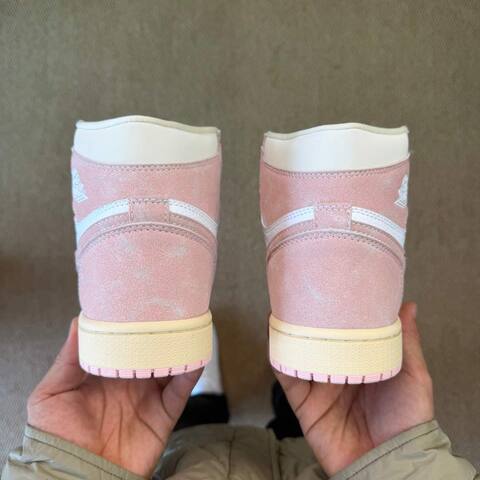 Jordan Air Jordan 1 High OG FD2596-600 White Pink Sail Cream EU 41 Basketball Shoe - Men's (BS-87218)