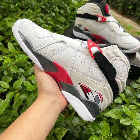Jordan Air Jordan 8 Retro 305381 100 White Black True Red US 9 5 UK 8 5 BR 41 EUR 43 27 5 Cm Basketball Shoe - Men's (BS-87313)