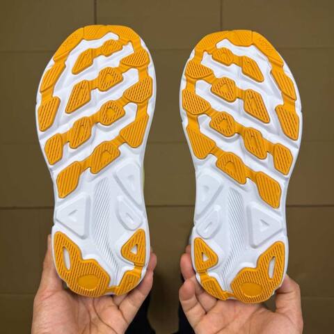 HOKA Clifton 9 Neon Yellow Light Blue White Orange Running Shoe Running Sneakers (BS-86858)