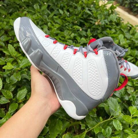Jordan Air Jordan 9 Retro CT8019 162 White Fire Red Cool Grey EU 43 Basketball Shoe - Men's (BS-86736)