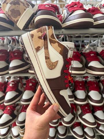 Jordan Air Jordan 1 Low IQ5321-121 Sail Brown Red Tan EU 37 5-38 Sneaker - Women's (BS-87149)