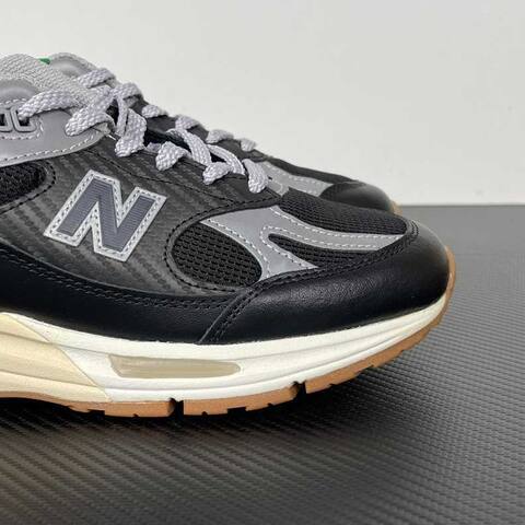 New Balance 991 V2 U991UT2 Black Silver Cream White Brown Sneaker (BS-87084)