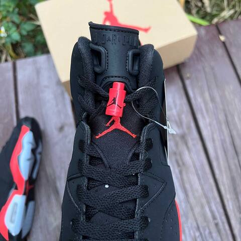 Jordan Air Jordan 6 Retro IQ1275 001 Black Light Crimson Infrared EUR 38 5 Basketball Shoe - Women's (BS-87305)
