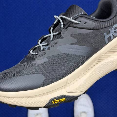 HOKA Transport Black Beige Grey Trail Shoe Trail Running Sneakers (BS-86838)