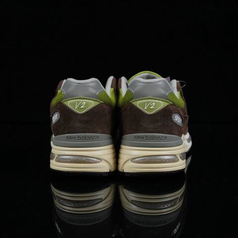 New Balance 991 V2 KITH x Danielle Cathari U991CK2 Brown Green Grey Cream White Sneaker (BS-87139)