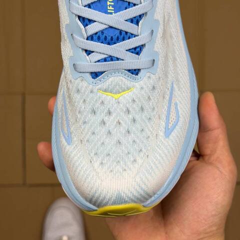 HOKA ONE ONE Clifton 9 Light Blue Blue White Yellow Running Shoe Running Sneakers (BS-86865)