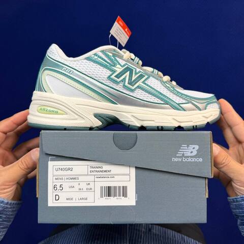 New Balance 740 U740GR2 White Teal Cream Silver USA 6 5 UK 6 EUR 39 5 Training Shoe - Women's (BS-87092)