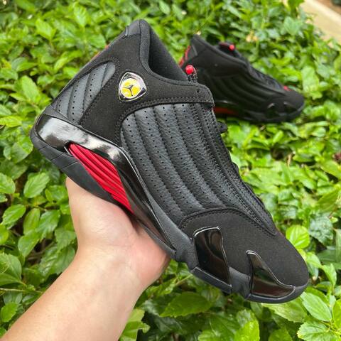 Jordan Air Jordan 14 Retro 487471 003 Black Varsity Red EU 43 Basketball Shoe - Men's (BS-87332)