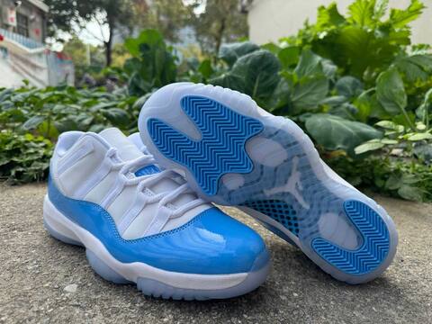 Jordan Air Jordan 11 Low FV5104-100 White University Blue Ice Blue Basketball Shoe (BS-87321)