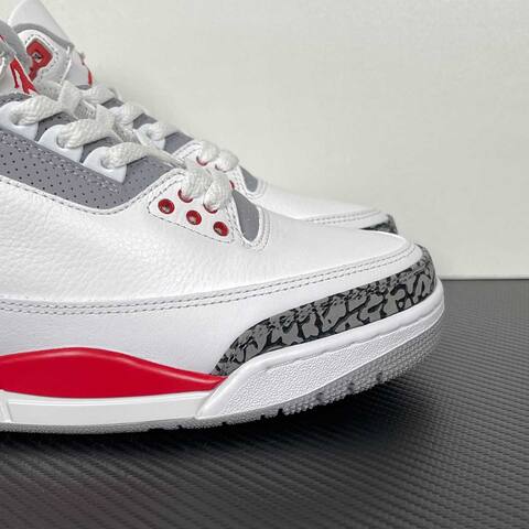 Jordan Air Jordan 3 Retro Fire Red DN3707-160 White Red Grey Black Basketball Shoe (BS-87345)
