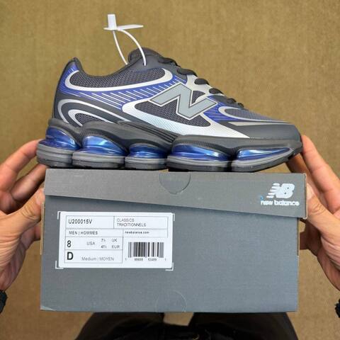 New Balance U200015V Gray Blue Silver Black USA 8 UK 7 5 EUR 41 5 Sneaker - Men's (BS-87134)