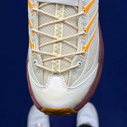 HOKA Mafate Three 2 Cream Orange Mauve Tan Trail Shoe Trail Running Sneakers (BS-86806)