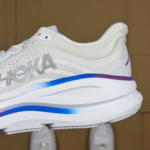 HOKA Bondi 9 White Grey Blue Purple Running Shoe Running Sneakers (BS-86901)