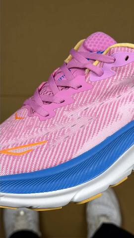 HOKA Clifton 9 Pink Blue White Yellow Orange Running Shoe Running Sneakers (BS-86868)