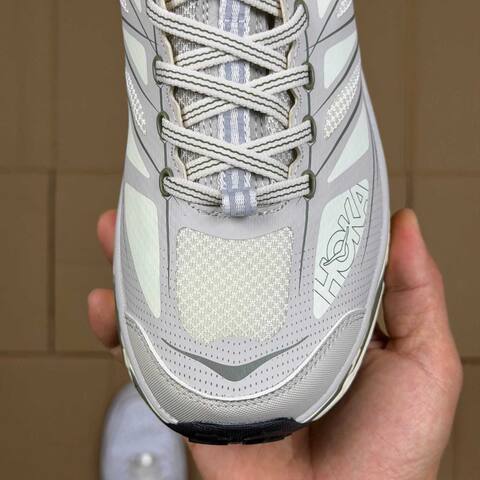 HOKA Mafate Speed 2 Light Grey Mint Green White Black Trail Shoe Trail Running Sneakers (BS-86896)