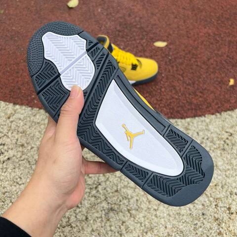 Jordan Air Jordan 4 Retro CT8527 700 Tour Yellow Dark Blue Grey White Black US 8 UK 7 EUR 41 Basketball Shoe - Men's (BS-87251)