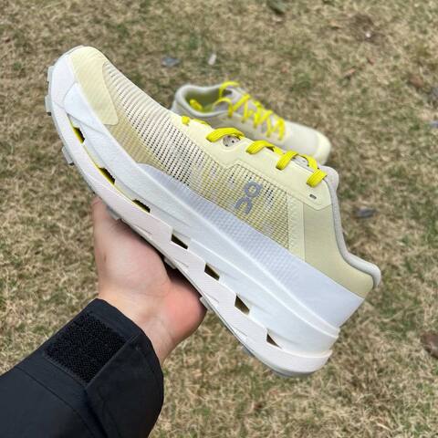 On Running Cloudultra 3 Cream White Neon Yellow Gray US 8 EU 41 UK 7 5 JP 26 Trail Shoe Trail Running Sneakers - Men's (BS-86991)