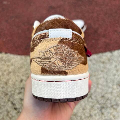 Jordan Air Jordan 1 Low SE IQ5321 121 Sail Hemp Chocolate White Red US 7 5 UK 6 5 BR 39 EUR 40 5 Cm 25 5 Sneaker - Unisex (BS-87241)