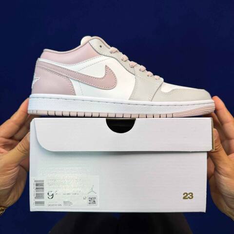 Jordan Air Jordan 1 Low DC0774-606 White Light Grey Light Pink Sneaker (BS-87155)