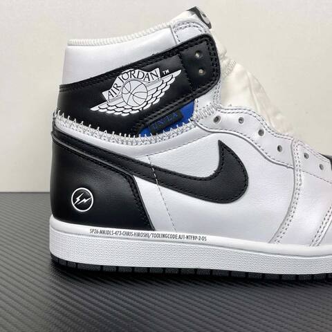 Jordan Union LA x Fragment Design x Air Jordan 1 High II7202-100 White Black Blue Basketball Shoe (BS-87148)