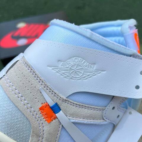 Jordan Air Jordan 1 High OG Off White Alaska AA3834-100 White Red Black US 8 5 EUR 42 Sneaker - Men's (BS-87147)