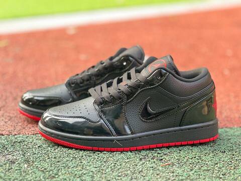 Jordan Air Jordan 1 Low DD1660-001 Black Red EUR 41 Sneaker - Men's (BS-87162)