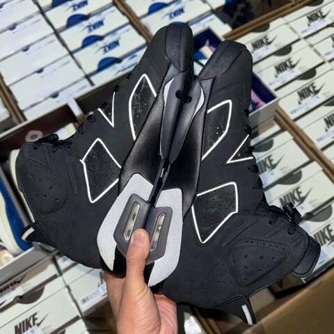 Jordan Air Jordan 6 Cap And Gown IR2266-010 Black Metallic Silver Basketball Shoe (BS-87299)