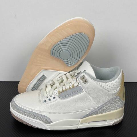 Jordan Air Jordan 3 Ivory FJ9479-100 White Grey Cream Gum Basketball Shoe (BS-87346)
