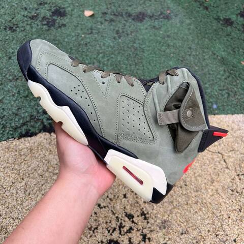 Jordan Air Jordan 6 CN1084-200 Medium Olive Black US 9 5 UK 8 5 EUR 43 27 5cm Basketball Shoe - Men's (BS-87300)