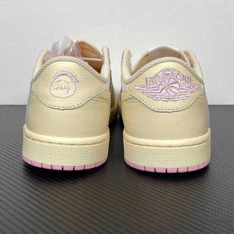 Jordan Air Jordan 1 Low OG SP Travis Scott IQ7604-100 Cream White Pink Yellow Sneaker (BS-87180)