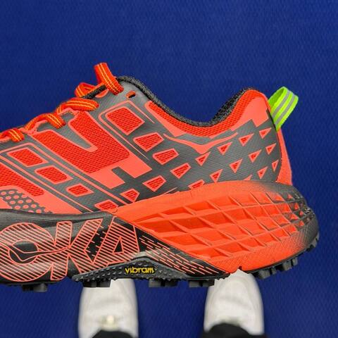 HOKA Speedgoat 2 Red Black Neon Green Trail Shoe Trail Running Sneakers (BS-86812)
