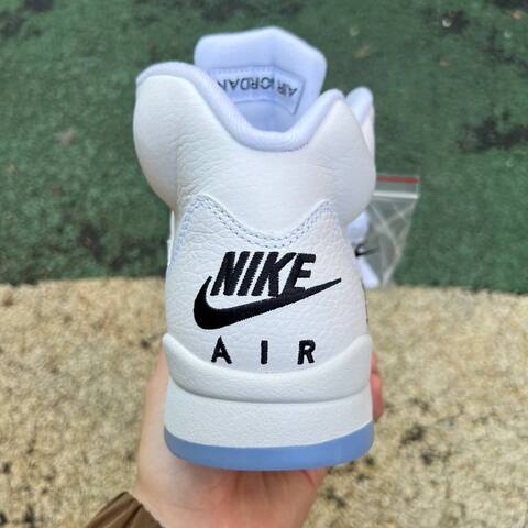 Jordan Air Jordan 5 Retro OG HQ7978 103 White Black Metallic Silver EU 42 Basketball Shoe - Men's (BS-87296)