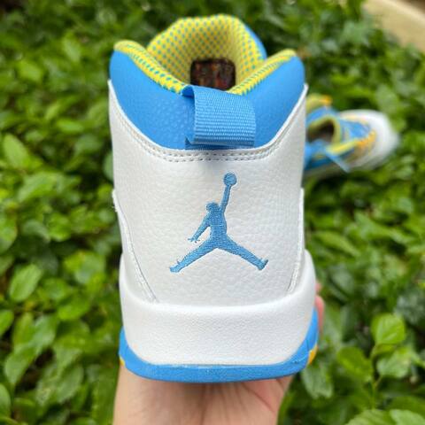 Jordan Air Jordan 10 Retro HOH HJ6779 112 White North Carolina Blue Yellow EU 43 Basketball Shoe - Men's (BS-87065)