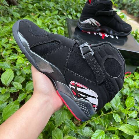 Jordan Air Jordan 8 Retro 305381-062 Black True Red White Gunmetal EUR 43 Basketball Shoe - Men's (BS-87312)