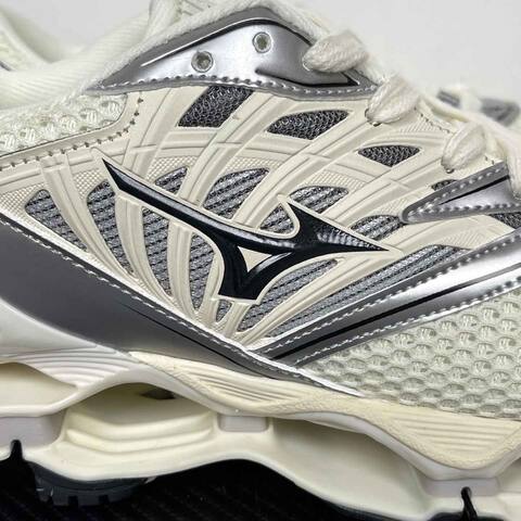 Mizuno Wave Prophecy LS D1 GA251101 Off White Silver Black Running Shoe Running Sneakers (BS-86784)