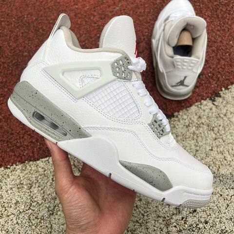 Jordan Air Jordan 4 CT8527-100 White Grey Black Basketball Shoe (BS-87257)