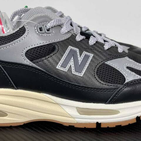 New Balance 991 V2 U991UT2 Black Silver Cream White Brown Sneaker (BS-87084)