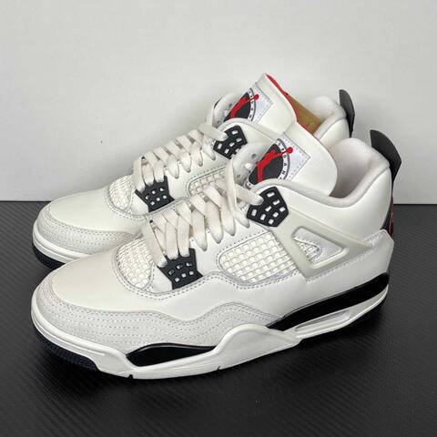 Jordan Air Jordan 4 Flight Club IM4002-100 Sail White Black Red Basketball Shoe (BS-87261)