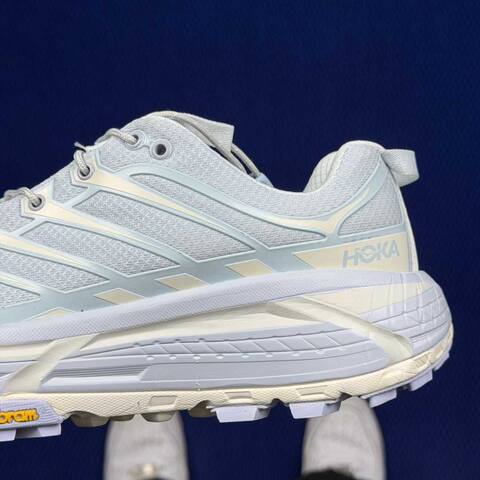 HOKA Mafate Three 2 White Cream Off White Trail Shoe Trail Running Sneakers (BS-86810)