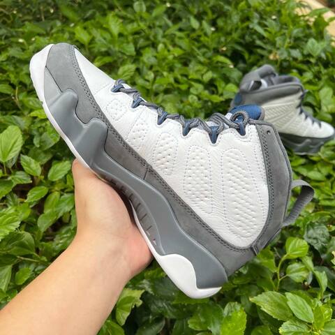 Jordan Air Jordan 9 Retro HV4794 100 White French Blue Flint Grey EU 42 5 Basketball Shoe - Men's (BS-86735)