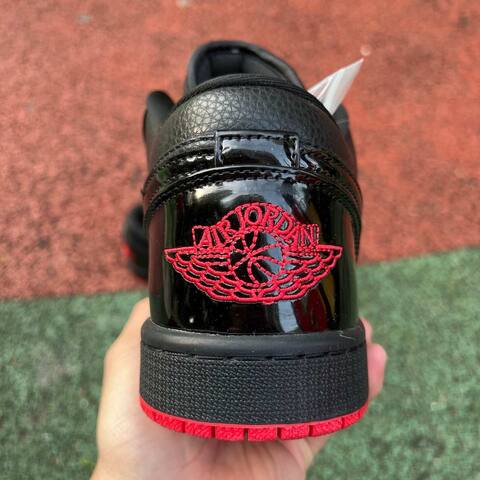 Jordan Air Jordan 1 Low DD1660-001 Black Red EUR 41 Sneaker - Men's (BS-87162)