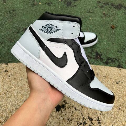 Jordan Air Jordan 1 Mid DQ8426 002 Black Squadron Blue Aura White EUR 43 Basketball Shoe - Men's (BS-87141)